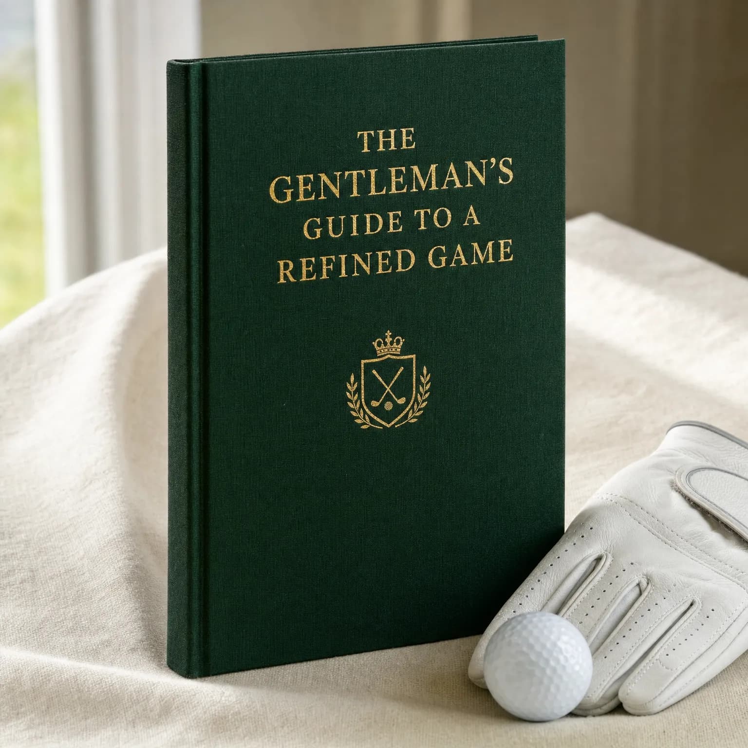 The Gentleman's Guide to a Refined Game, bound in bottle green with gold lettering